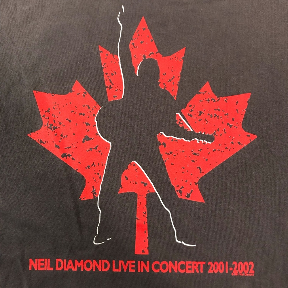 Vintage Neil Diamond Live In Concert T Shirt Size Large 2001-02 Live!